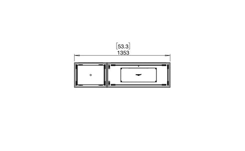 Ecosmart Fire Flex 50BN.BX1 Bench Fireplace Insert - Black Finish / Stainless Steel Burner - ESF.FX.50BN.BX1